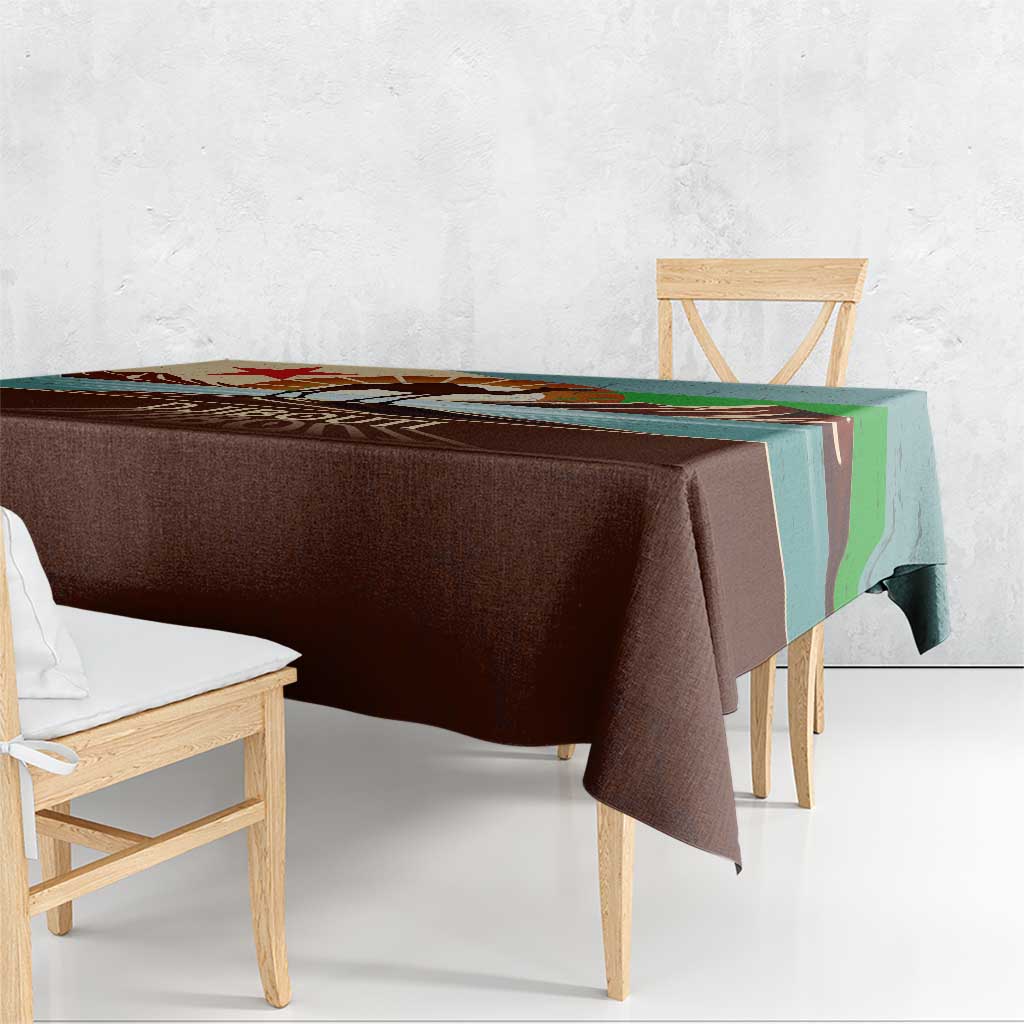 Echoes of Djibouti Tablecloth Where Desert Meets Sea and Heritage Stands Tall
