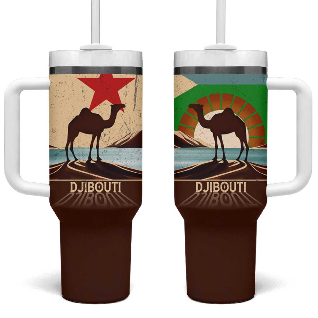 Echoes of Djibouti Tumbler With Handle Where Desert Meets Sea and Heritage Stands Tall