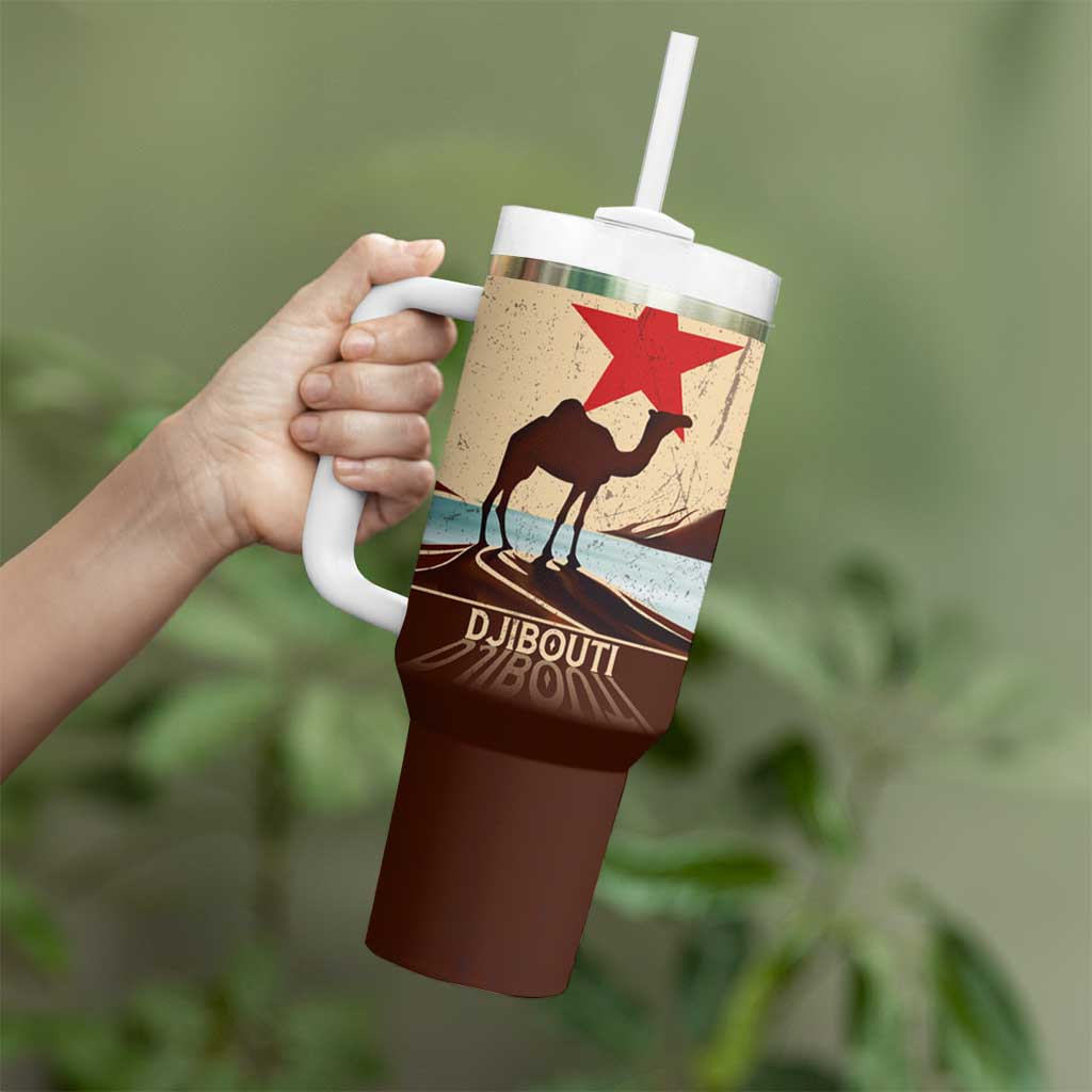 Echoes of Djibouti Tumbler With Handle Where Desert Meets Sea and Heritage Stands Tall