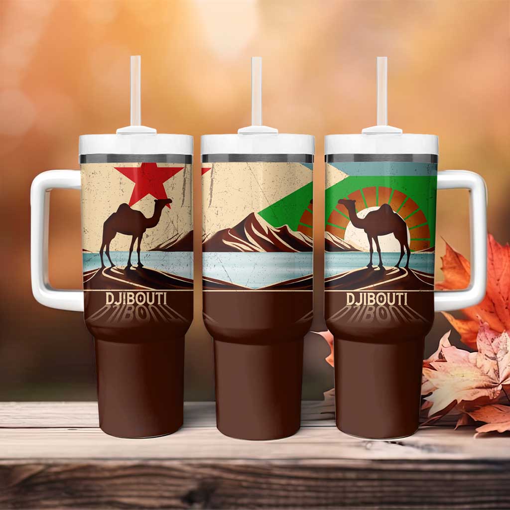 Echoes of Djibouti Tumbler With Handle Where Desert Meets Sea and Heritage Stands Tall