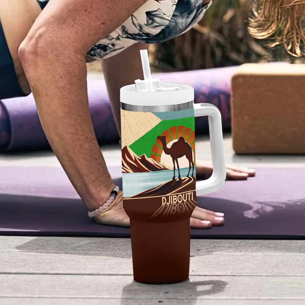 Echoes of Djibouti Tumbler With Handle Where Desert Meets Sea and Heritage Stands Tall