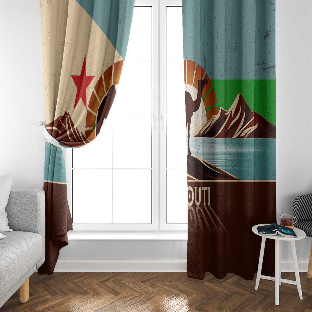Echoes of Djibouti Window Curtain Where Desert Meets Sea and Heritage Stands Tall