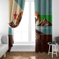 Echoes of Djibouti Window Curtain Where Desert Meets Sea and Heritage Stands Tall