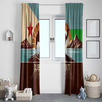 Echoes of Djibouti Window Curtain Where Desert Meets Sea and Heritage Stands Tall