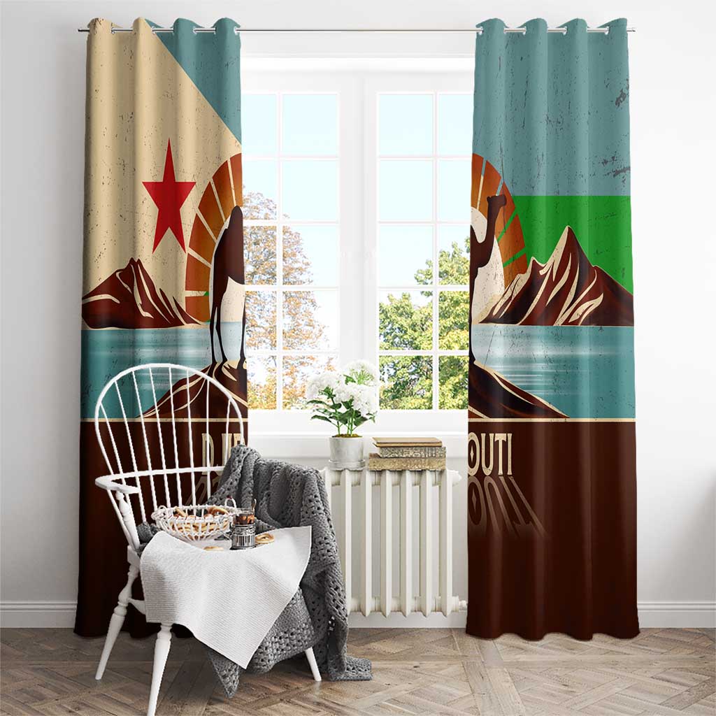 Echoes of Djibouti Window Curtain Where Desert Meets Sea and Heritage Stands Tall