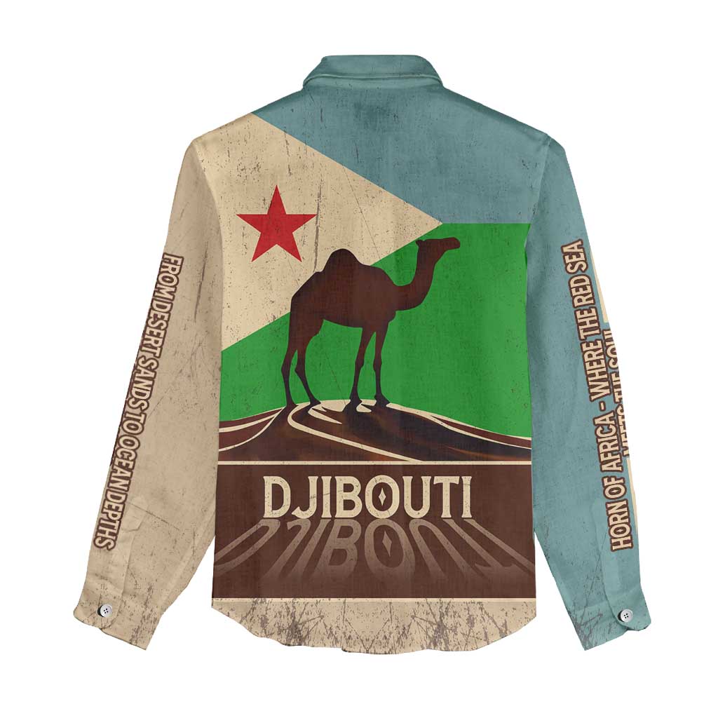 Echoes of Djibouti Women Casual Shirt Where Desert Meets Sea and Heritage Stands Tall
