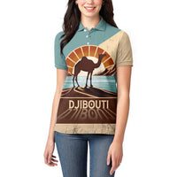 Echoes of Djibouti Women Polo Shirt Where Desert Meets Sea and Heritage Stands Tall