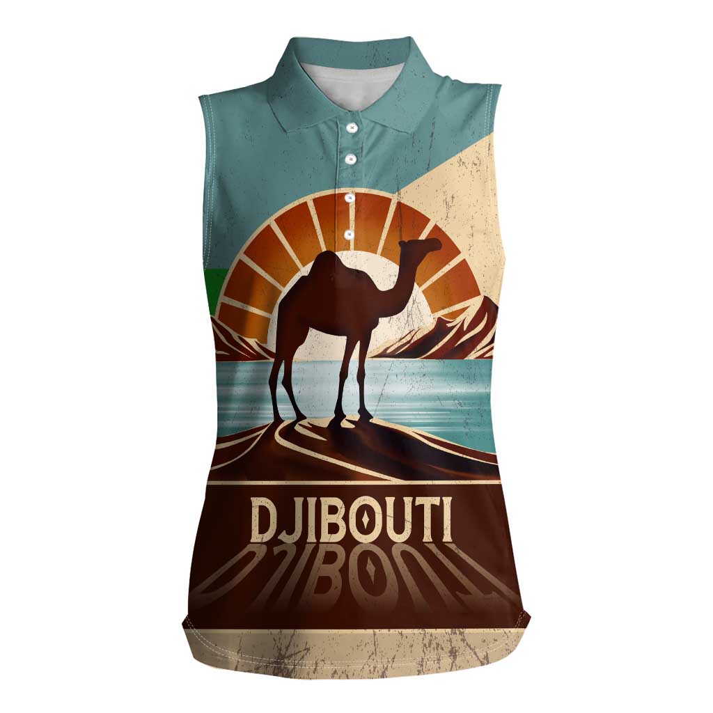 Echoes of Djibouti Women Sleeveless Polo Shirt Where Desert Meets Sea and Heritage Stands Tall