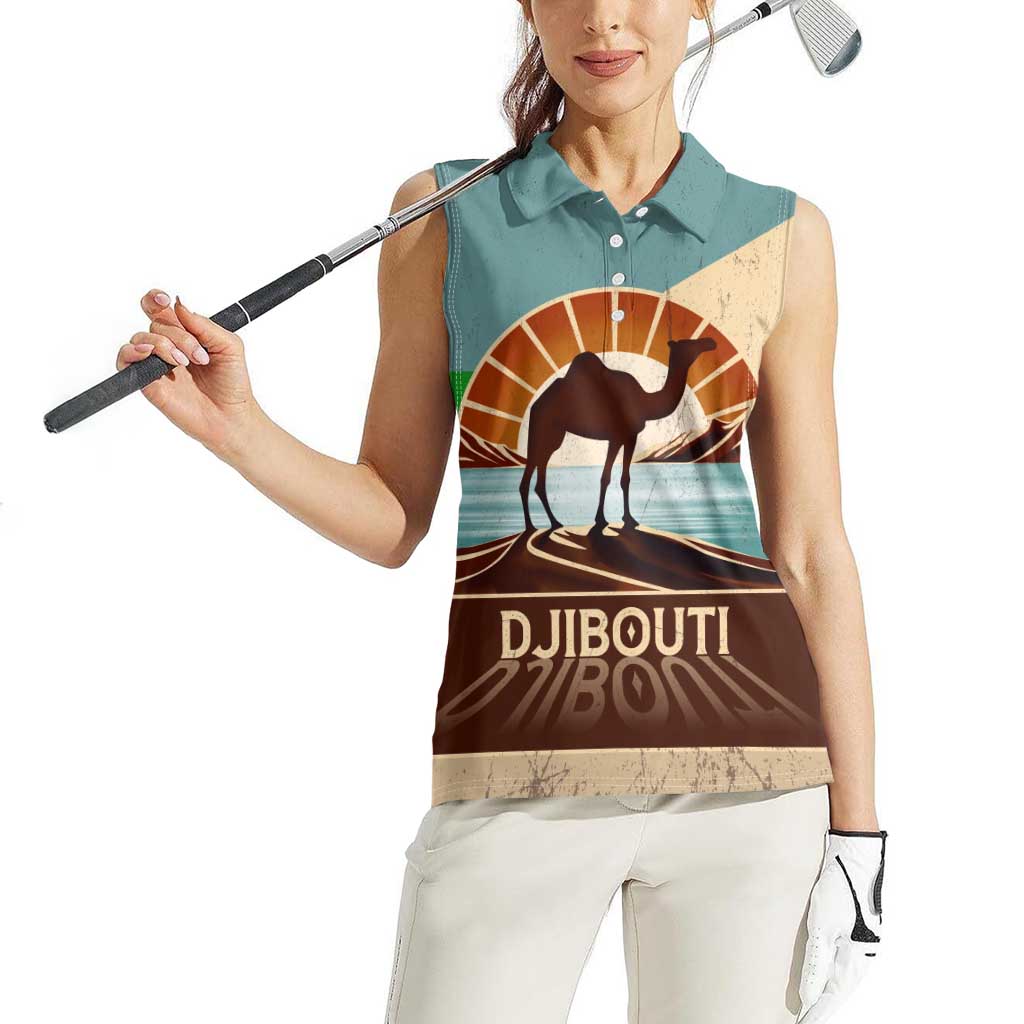 Echoes of Djibouti Women Sleeveless Polo Shirt Where Desert Meets Sea and Heritage Stands Tall