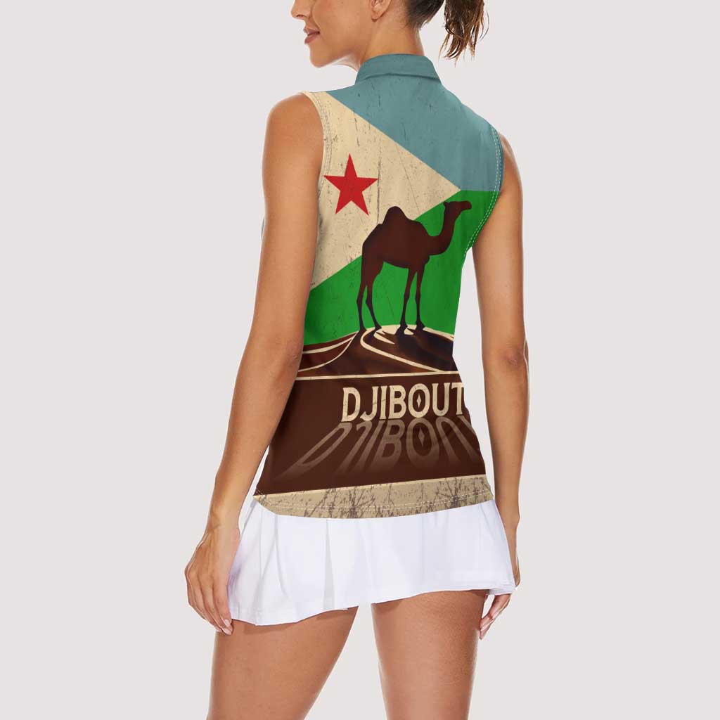 Echoes of Djibouti Women Sleeveless Polo Shirt Where Desert Meets Sea and Heritage Stands Tall