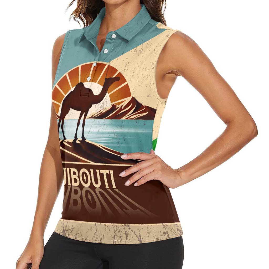 Echoes of Djibouti Women Sleeveless Polo Shirt Where Desert Meets Sea and Heritage Stands Tall