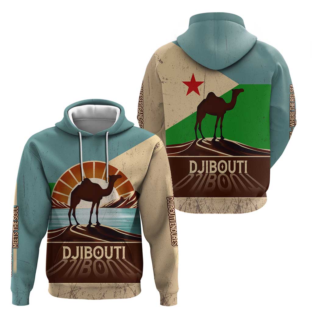 Echoes of Djibouti Zip Hoodie Where Desert Meets Sea and Heritage Stands Tall