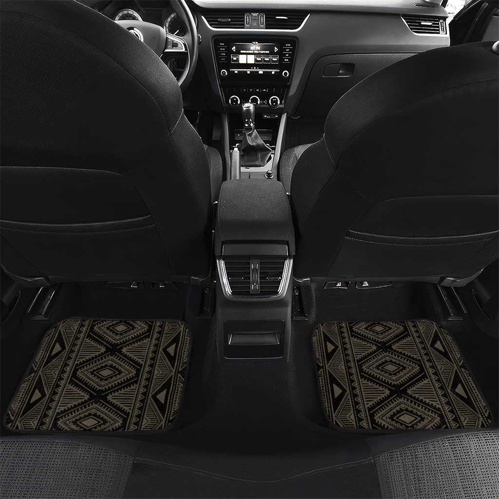 Djibouti Desert Landscape Tadjoura Car Mats with Camel Riders and Tribal Pattern Design
