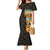 Djibouti Desert Landscape Tadjoura Family Matching Mermaid Dress and Hawaiian Shirt with Camel Riders and Tribal Pattern Design