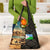 Djibouti Desert Landscape Tadjoura Grocery Bag with Camel Riders and Tribal Pattern Design