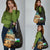 Djibouti Desert Landscape Tadjoura Grocery Bag with Camel Riders and Tribal Pattern Design