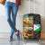 Djibouti Desert Landscape Tadjoura Luggage Cover with Camel Riders and Tribal Pattern Design