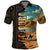 Djibouti Desert Landscape Tadjoura Polo Shirt with Camel Riders and Tribal Pattern Design