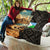 Djibouti Desert Landscape Tadjoura Quilt with Camel Riders and Tribal Pattern Design
