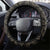 Djibouti Desert Landscape Tadjoura Steering Wheel Cover with Camel Riders and Tribal Pattern Design