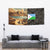 Djibouti Desert Landscape Tadjoura Tapestry with Camel Riders and Tribal Pattern Design