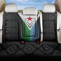 Djibouti Fusion Back Car Seat Cover Tribal Geometry Meets National Colors and Red Star Boldness