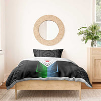 Djibouti Fusion Bedding Set Tribal Geometry Meets National Colors and Red Star Boldness