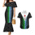 Djibouti Fusion Couples Matching Mermaid Dress and Hawaiian Shirt Tribal Geometry Meets National Colors and Red Star Boldness