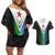 Djibouti Fusion Couples Matching Off Shoulder Short Dress and Hawaiian Shirt Tribal Geometry Meets National Colors and Red Star Boldness