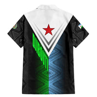 Djibouti Fusion Family Matching Mermaid Dress and Hawaiian Shirt Tribal Geometry Meets National Colors and Red Star Boldness