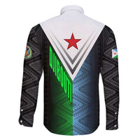 Djibouti Fusion Family Matching Puletasi and Hawaiian Shirt Tribal Geometry Meets National Colors and Red Star Boldness