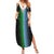 Djibouti Fusion Family Matching Summer Maxi Dress and Hawaiian Shirt Tribal Geometry Meets National Colors and Red Star Boldness