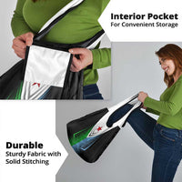 Djibouti Fusion Grocery Bag Tribal Geometry Meets National Colors and Red Star Boldness