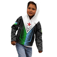 Djibouti Fusion Kid Hoodie Tribal Geometry Meets National Colors and Red Star Boldness