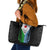 Djibouti Fusion Leather Tote Bag Tribal Geometry Meets National Colors and Red Star Boldness
