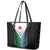Djibouti Fusion Leather Tote Bag Tribal Geometry Meets National Colors and Red Star Boldness