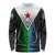 Djibouti Fusion Long Sleeve Shirt Tribal Geometry Meets National Colors and Red Star Boldness