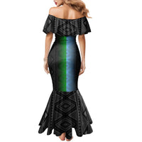 Djibouti Fusion Mermaid Dress Tribal Geometry Meets National Colors and Red Star Boldness