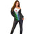 Djibouti Fusion Off Shoulder Sweater Tribal Geometry Meets National Colors and Red Star Boldness