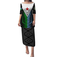 Djibouti Fusion Puletasi Tribal Geometry Meets National Colors and Red Star Boldness