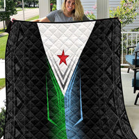 Djibouti Fusion Quilt Tribal Geometry Meets National Colors and Red Star Boldness