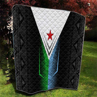 Djibouti Fusion Quilt Tribal Geometry Meets National Colors and Red Star Boldness