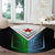 Djibouti Fusion Round Carpet Tribal Geometry Meets National Colors and Red Star Boldness