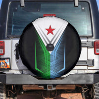 Djibouti Fusion Spare Tire Cover Tribal Geometry Meets National Colors and Red Star Boldness