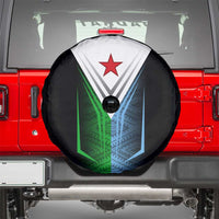 Djibouti Fusion Spare Tire Cover Tribal Geometry Meets National Colors and Red Star Boldness