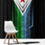 Djibouti Fusion Window Curtain Tribal Geometry Meets National Colors and Red Star Boldness