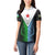 Djibouti Fusion Women Polo Shirt Tribal Geometry Meets National Colors and Red Star Boldness