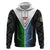 Djibouti Fusion Zip Hoodie Tribal Geometry Meets National Colors and Red Star Boldness