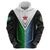 Djibouti Fusion Zip Hoodie Tribal Geometry Meets National Colors and Red Star Boldness