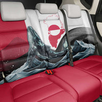 Greenland Whale Back Car Seat Cover with Arctic Waves and Where the Ice Meets the Sky Text Design